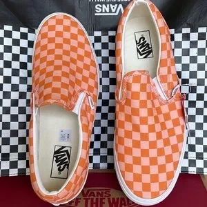 Vans Classic Slip On Checkerboard Peach Nectar Men’s sneakers